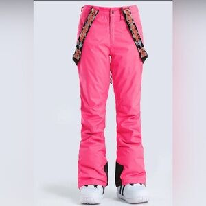 GSOU Snow Camo Ski Suit Women Pants Large